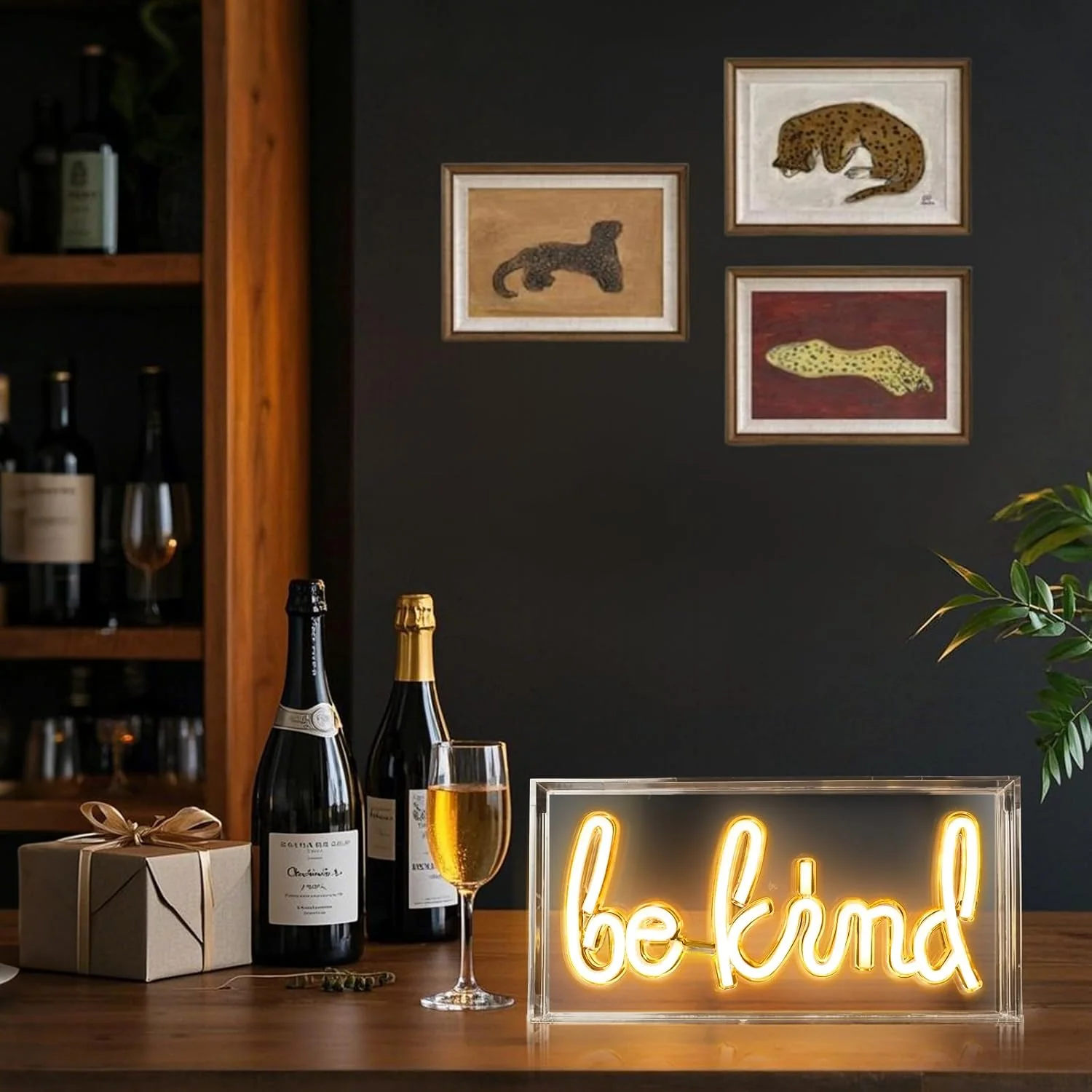 BE KIND Desk Lightbox Sign – Rectangular 12x6 inch | Warm White/ Pink | USB Powered | Tabletop Display | For Girls' Room, Bedroom, Pub, Hotel, Beach, Cock - Image 6