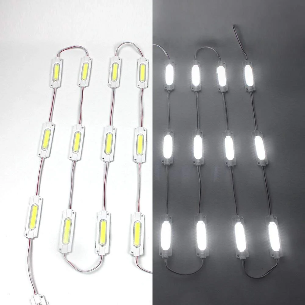 COB LED Module String – 1.8 W | 150 lm | 70×19 mm | 160° Beam | DC 12 V | Waterproof IP65 (20-pcs String) for Channel Letters & Signage– 6500K / 3000K / Red / Green / Blue / Yellow / Pink - Image 3