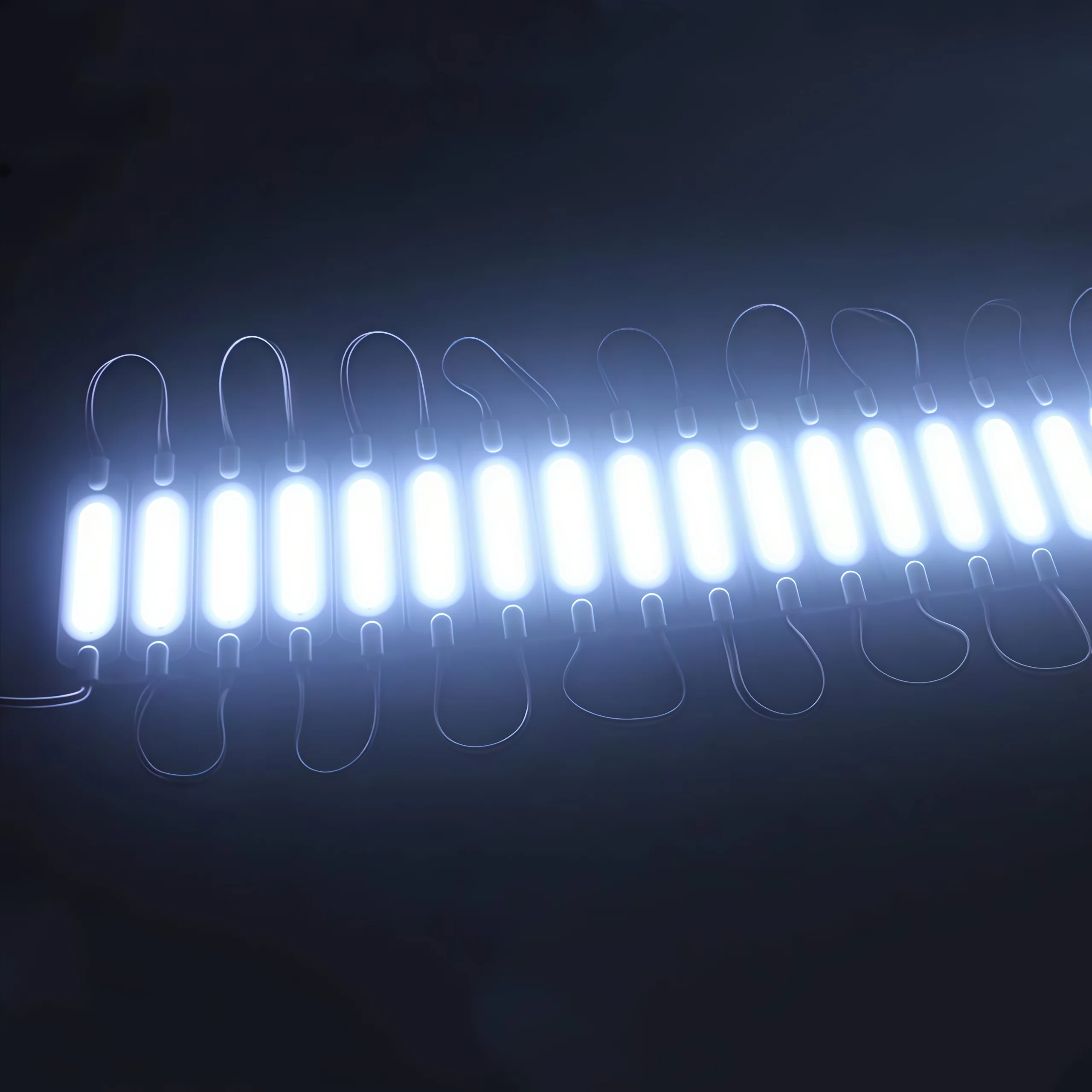 COB LED Module String – 1.8 W | 150 lm | 70×19 mm | 160° Beam | DC 12 V | Waterproof IP65 (20-pcs String) for Channel Letters & Signage– 6500K / 3000K / Red / Green / Blue / Yellow / Pink - Image 7