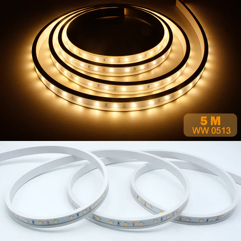 16.4ft/5M DC12V 5*13mm LED Waterproof Flexible Silicone Neon LED Strip with 300LED SMD3528 LED Light - Image 7