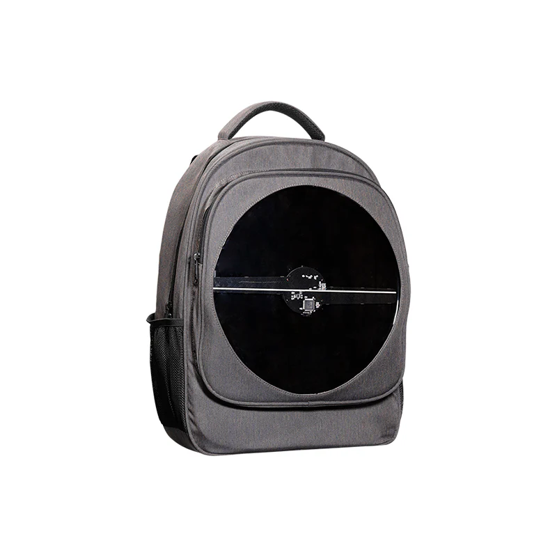 30cm (11.8”) DC5V 3D Hologram Fan Backpack Display | 2-Blade High Brightness LED Visual Player | Mobile Hologram Advertising | Portable Battery-Powered Option (No Battery Included) | Integrated Backpack Design - Image 7