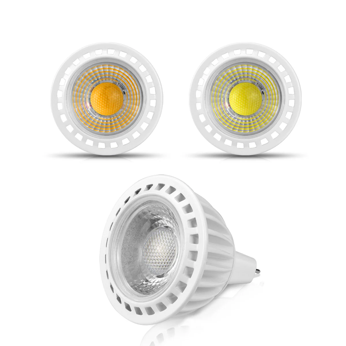 4Pack 3W/5W 12V AC/DC LED Spotlight MR16 LED Bulb Light GU5.3 Bi-Pin Base White Aluminum Housing 30° Beam Angle - Image 3