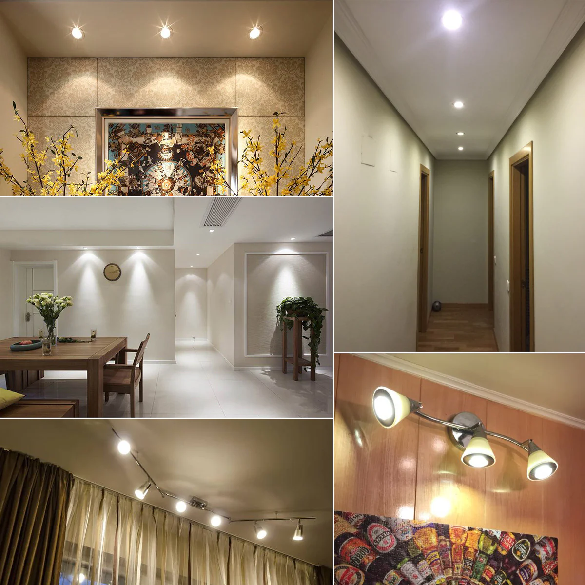 4Pack 3W/5W 12V AC/DC LED Spotlight MR16 LED Bulb Light GU5.3 Bi-Pin Base White Aluminum Housing 30° Beam Angle - Image 5