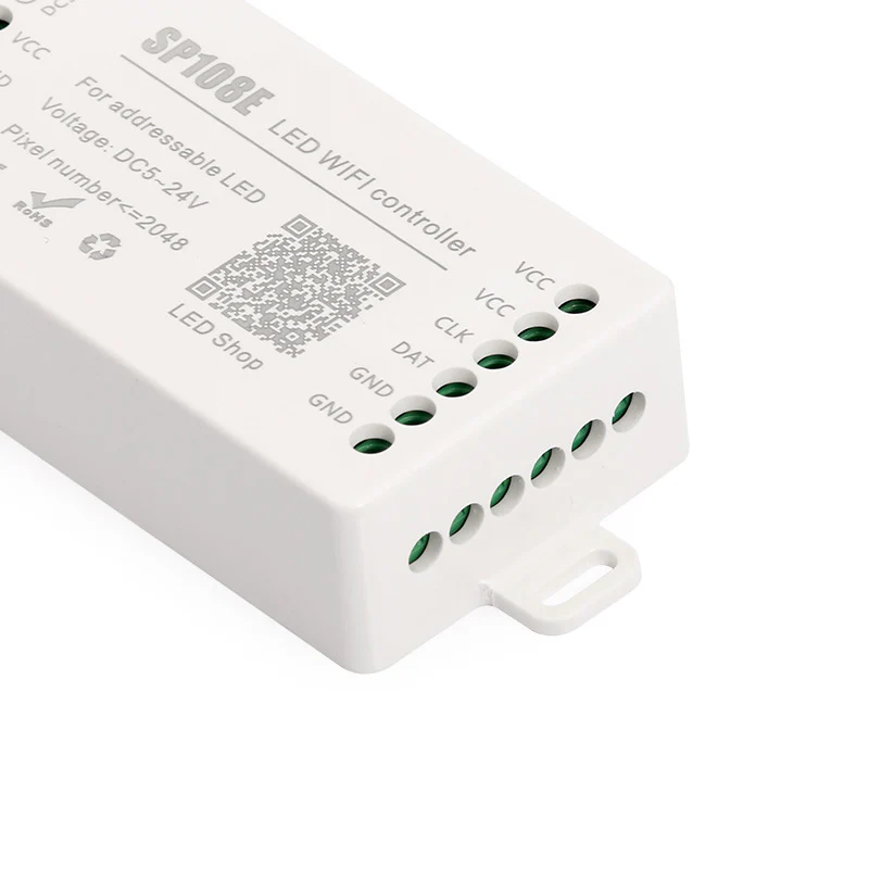 SP108E Pixel SPI LED Controller – DC5V-24V | Wireless App Control | Max 2048 Pixels | For Addressable RGB/RGBW LED Strips - Image 3