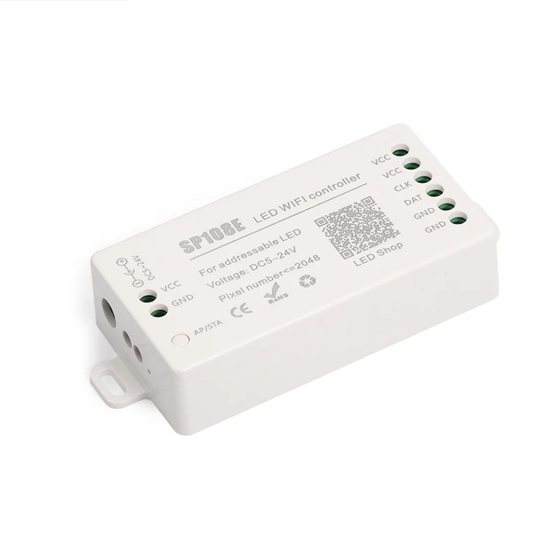 SP108E Pixel SPI LED Controller – DC5V-24V | Wireless App Control | Max 2048 Pixels | For Addressable RGB/RGBW LED Strips - Image 4