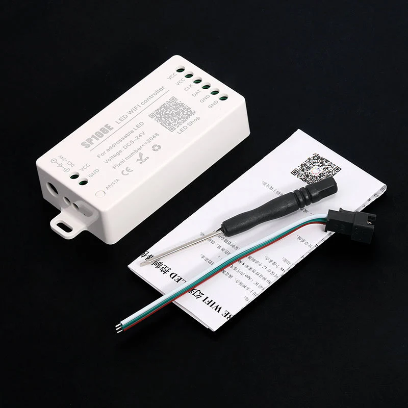 SP108E Pixel SPI LED Controller – DC5V-24V | Wireless App Control | Max 2048 Pixels | For Addressable RGB/RGBW LED Strips - Image 6