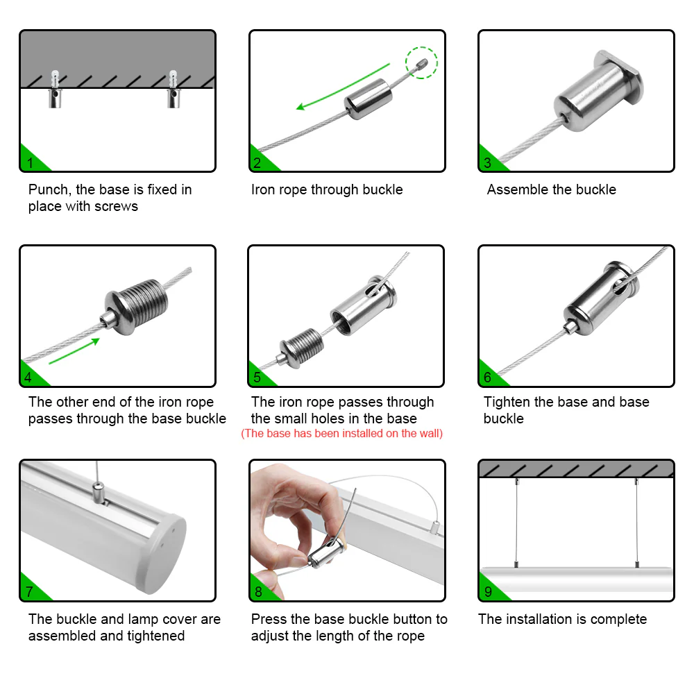 Round Extruded Suspended Linear LED Aluminum Profile D60-B – 60mm Dia| 30mm Inner Width | Silver | Milky White Cover | With Installation Accessories | – 1m / 2m | 20 / 50-Pack - Image 4