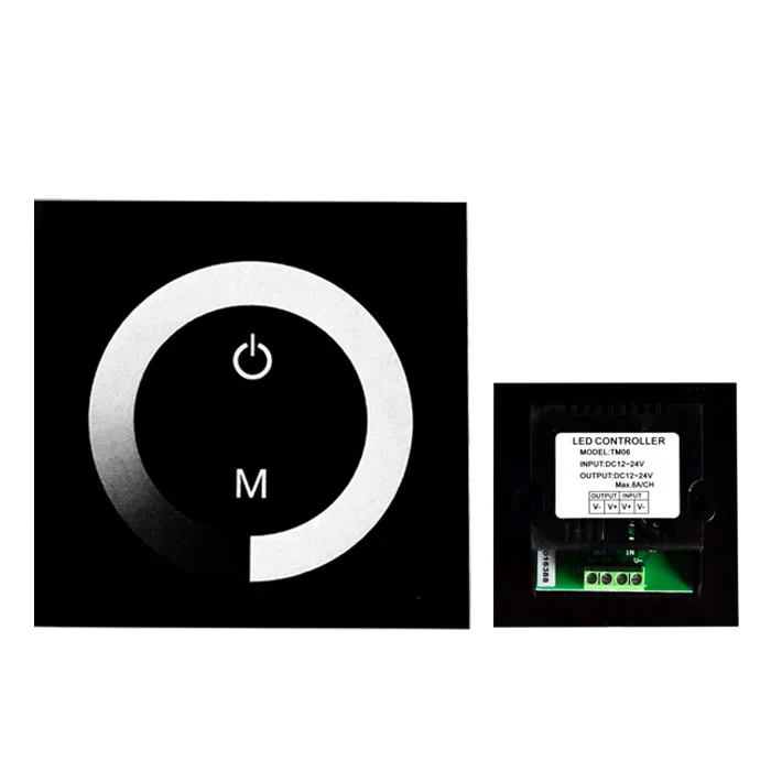 Single Color LED Strip Wall Panel Touch Dimmer – DC12V-24V | TM06 Touch Color Ring LED Dimmer Controller | For LED Strips - Image 10