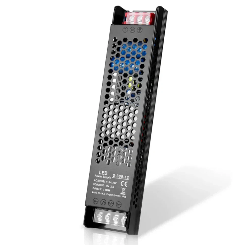 DC 12V/24V Slim Black Switching Power Supply 300W–400W, AC 110–130V/175–250V Input, LED Driver Transformer with Built-in Cooling Fan, CE/FCC/RoHS Certified - Image 17