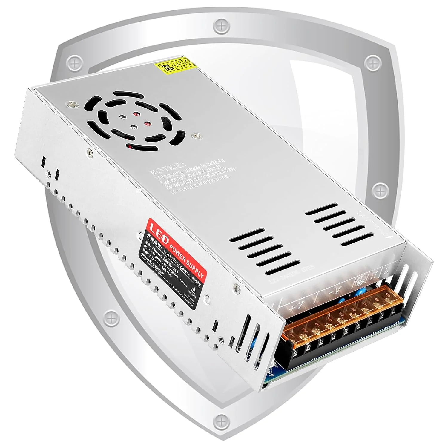 DC 12V/24V Switching Power Supply 300W–600W, AC 110/220V Input, High Power LED Driver Transformer, Cooling Fan Metal Case, CE/FCC/RoHS Certified - Image 16