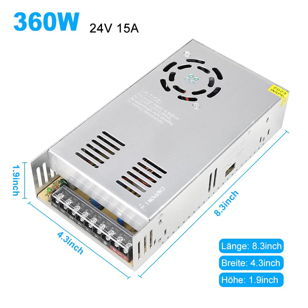 DC 12V/24V Switching Power Supply 300W–600W, AC 110/220V Input, High Power LED Driver Transformer, Cooling Fan Metal Case, CE/FCC/RoHS Certified - Image 20