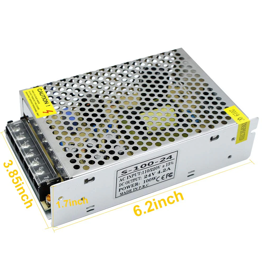 DC 12V/24V Switching Power Supply 60W–250W, AC 110/220V Input, Constant Voltage LED Driver Transformer, Metal Case with Screw Terminals, CE/FCC/RoHS Certified - Image 18