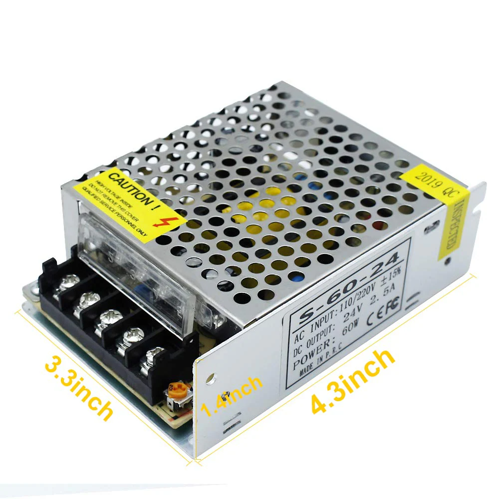 DC 12V/24V Switching Power Supply 60W–250W, AC 110/220V Input, Constant Voltage LED Driver Transformer, Metal Case with Screw Terminals, CE/FCC/RoHS Certified - Image 20