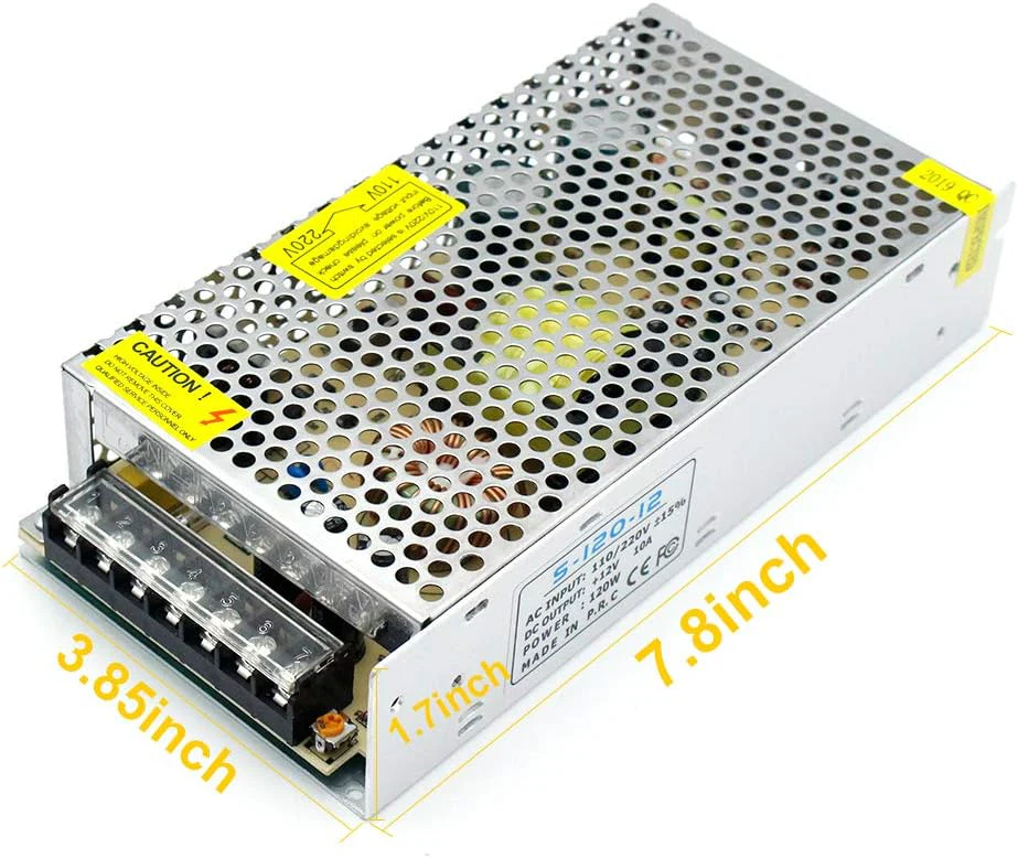 DC 12V/24V Switching Power Supply 60W–250W, AC 110/220V Input, Constant Voltage LED Driver Transformer, Metal Case with Screw Terminals, CE/FCC/RoHS Certified - Image 22