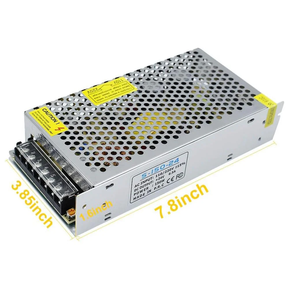 DC 12V/24V Switching Power Supply 60W–250W, AC 110/220V Input, Constant Voltage LED Driver Transformer, Metal Case with Screw Terminals, CE/FCC/RoHS Certified - Image 25