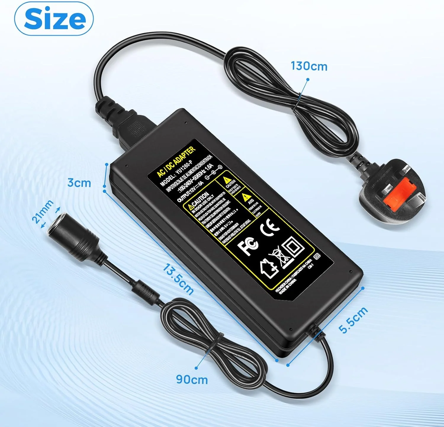 DC 12V Cigarette Lighter Desktop Power Supply Adapter 60W–120W, AC 100–240V Input, Converter Transformer with US/UK Plug — for Car Accessories, Air Pump, Cooler, and Electronics - Image 14