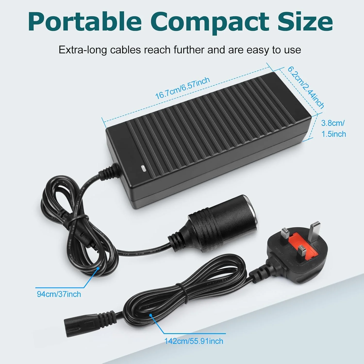 DC 12V Cigarette Lighter Desktop Power Supply Adapter 60W–120W, AC 100–240V Input, Converter Transformer with US/UK Plug — for Car Accessories, Air Pump, Cooler, and Electronics - Image 16