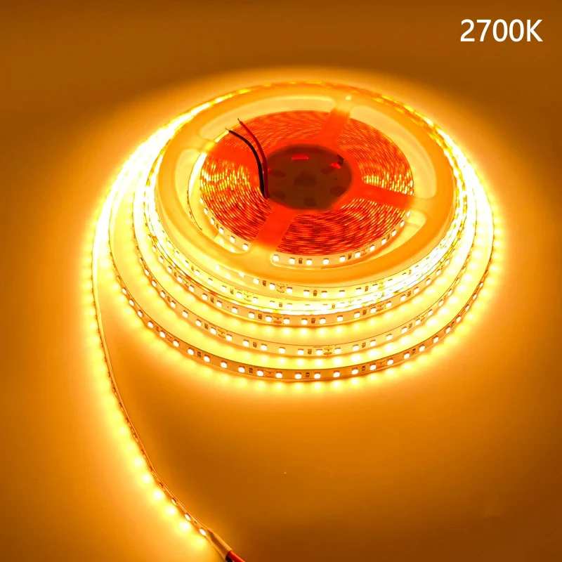 DC12V SMD2835 Full Spectrum LED Strip Light - CRI 97+ | 600 LEDs (120 LEDs/M) | 2700K / 3000K / 4000K / 5500K / 6500K | 16W/M | 8mm PCB | CRI 80+ | IP00 / IP67 | for Mirror, Kitchen Cabinet, Bedroom - Image 12