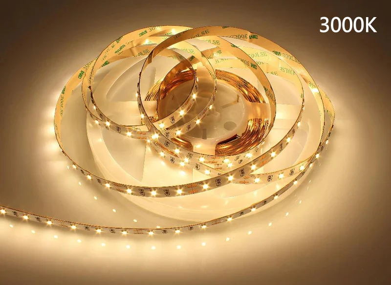 DC12V SMD2835 Full Spectrum LED Strip Light - CRI 97+ | 600 LEDs (120 LEDs/M) | 2700K / 3000K / 4000K / 5500K / 6500K | 16W/M | 8mm PCB | CRI 80+ | IP00 / IP67 | for Mirror, Kitchen Cabinet, Bedroom - Image 13