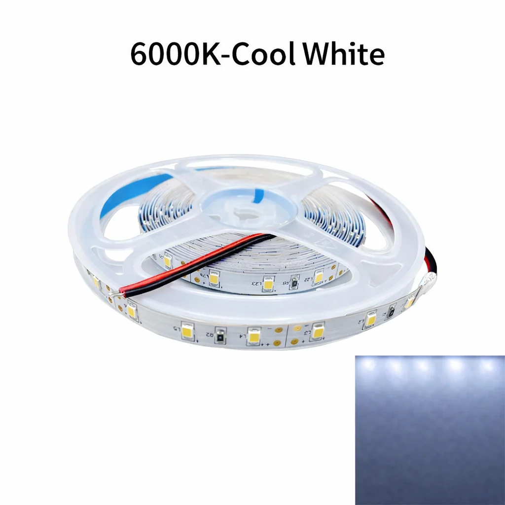 DC12V SMD2835 Single Color LED Strip Light – 60 LEDs/m | 8mm PCB | 0.2W per LED | High Brightness | IP00 / IP67 | Warm White / Natural White / Cool White / Blue | for Mirror, Kitchen Cabinet, Bedroom | 5/50M - Image 4