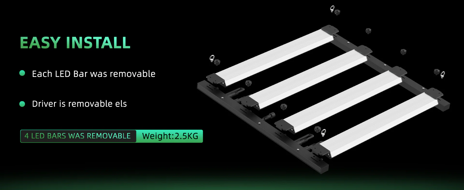 Detachable LED Grow Light - 150W / 200W | Modular & High-Uniformity Full Spectrum | Knob / Remote Control | 0-10V Dimming | AC85 - 264V | Included Hanging Rope, Dimmable Driver | Plant Grow Light for Seedling, Veg & Bloom | US / EU / UK / AU Plug - Image 9