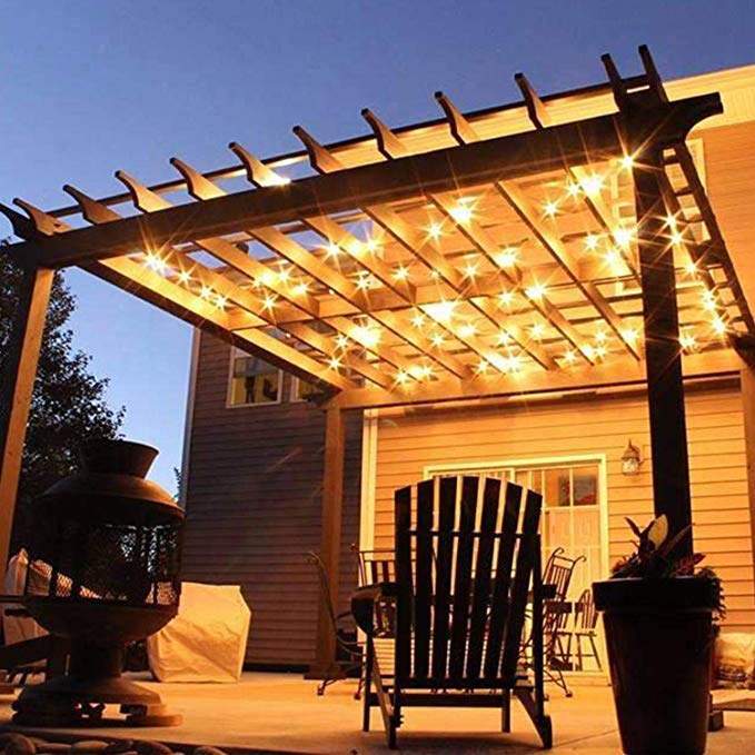 Dimmable Waterproof LED Outdoor String Lights - Hanging, 2W Edison Bulbs - 48Ft Commercial Lights for Decor for Patio, Backyard, Garden, Bistro S14 Black - Warm White, with Dimmer, Complete Led String Lights Kit(2Pack-48FT And 1pcs Dimmer) - Image 7