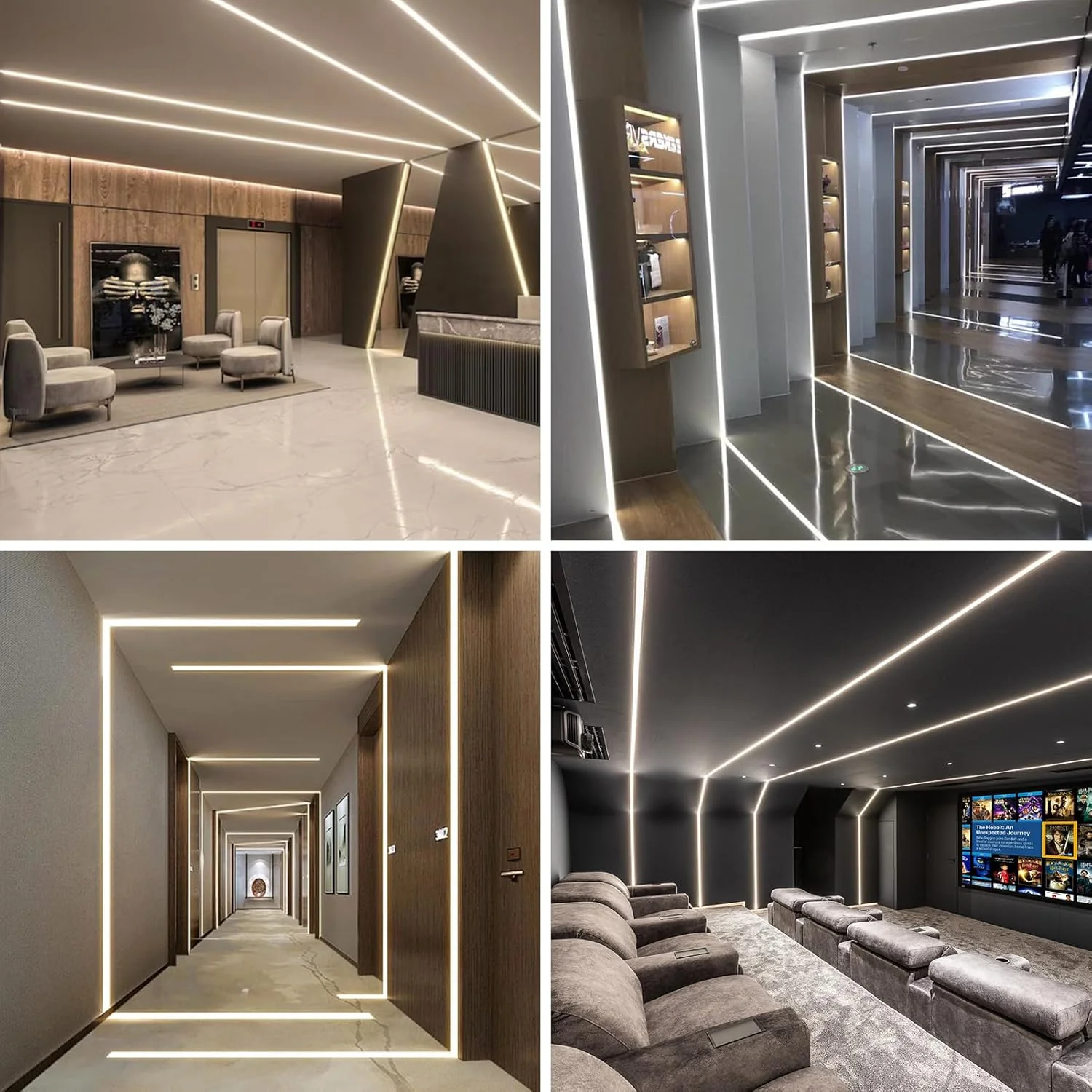 Double-Sided Plaster-in Drywall  LED Aluminum Channels– Fit for 1 to 13mm LED Strip | 1Meter | Silver | Milky White Cover | 4 / 6 / 10 -Pack | Local Stock US/UK - Image 7