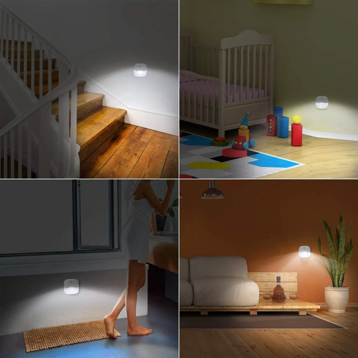Battery Operated LED Motion Sensor Light - 2 / 3 / 4 / 5 / 6 PCS | Dual White (3000K-6500K Switchable) | Cordless Stick-On LED Night Light for Closet, Hallway, Bathroom, Kitchen, Cabinet(Battery not included) - Image 10