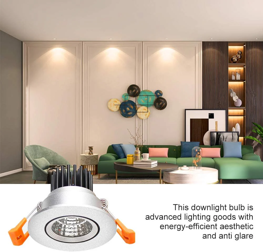 ECO-2 Series Adjustable COB LED Recessed Downlight – Silver Housing – TRIAC Dimmable – 3W/5W/9W – 4-Pack/10-Pack – 3000K–6000K – 100–130V / 200–240V - Image 4