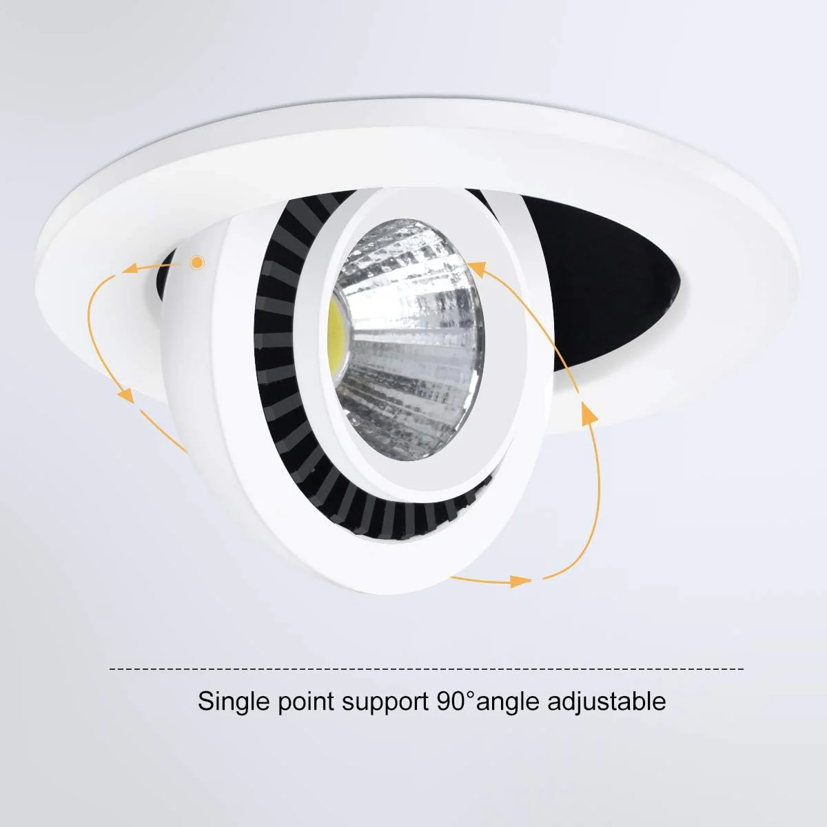 ECO-3 Series Eyeball Gimbal COB LED Downlight – White Housing – TRIAC Dimmable – 3W/5W/7W – 4-Pack – 3000K–6000K – 100–130V / 200–240V - Image 3