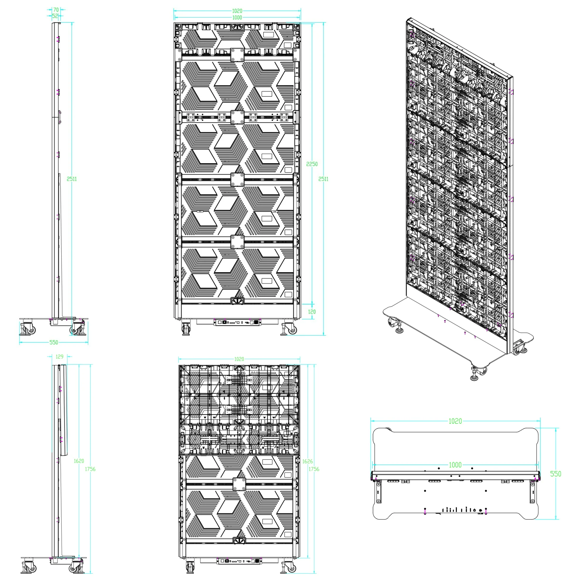 EP-F Series Foldable Extra-Large LED Poster Display | GOB Surface + Magnetic Frame | 1000×2250mm | P2.6 / P1.95 / P1.56 / P1.25 | 1 / 3 / 6 -Pack Available - Image 12