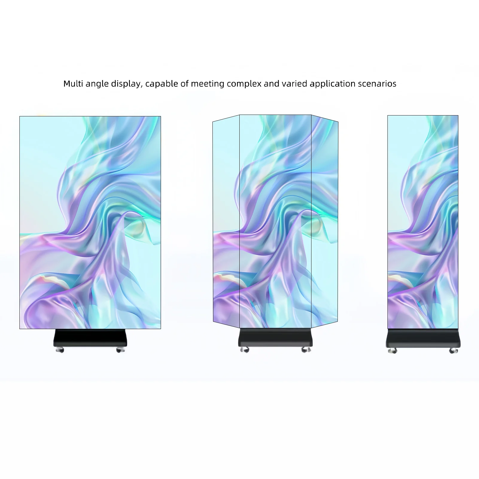 EP-TR Series Tri-Fold LED Poster Display | Foldable 1280×1920mm Panel | P2.5 / P2 / P1.86 / P1.53 / P1.25  | GOB Surface | Portable Indoor Kiosk Display - Image 3