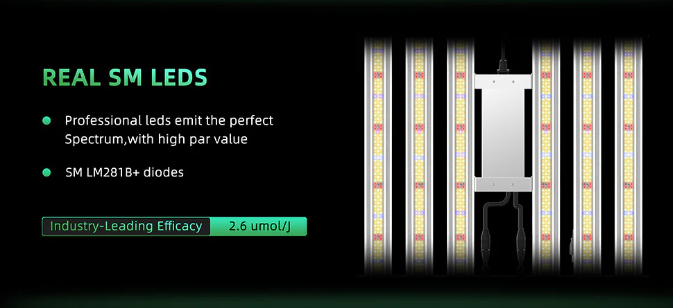 ES Series Foldable Commercial LED Grow Light 240W / 360W / 480W / 720W – Full Spectrum, Foldable Bar Design - Image 6