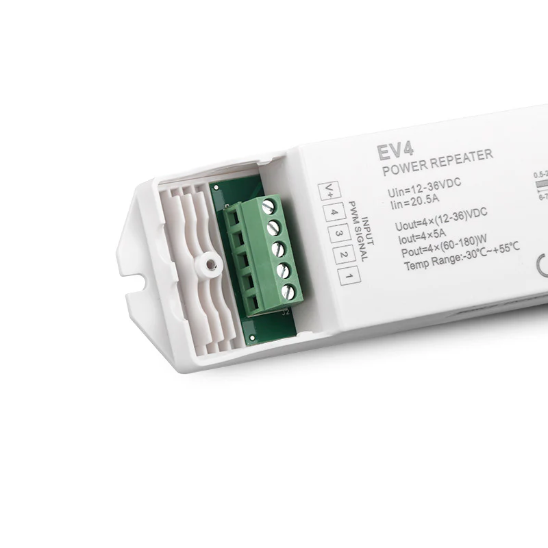 EV4 RGBW/RGBWW Amplifier Repeater – DC12V-36V | 4-Channel Signal Booster for LED Strips - Image 4