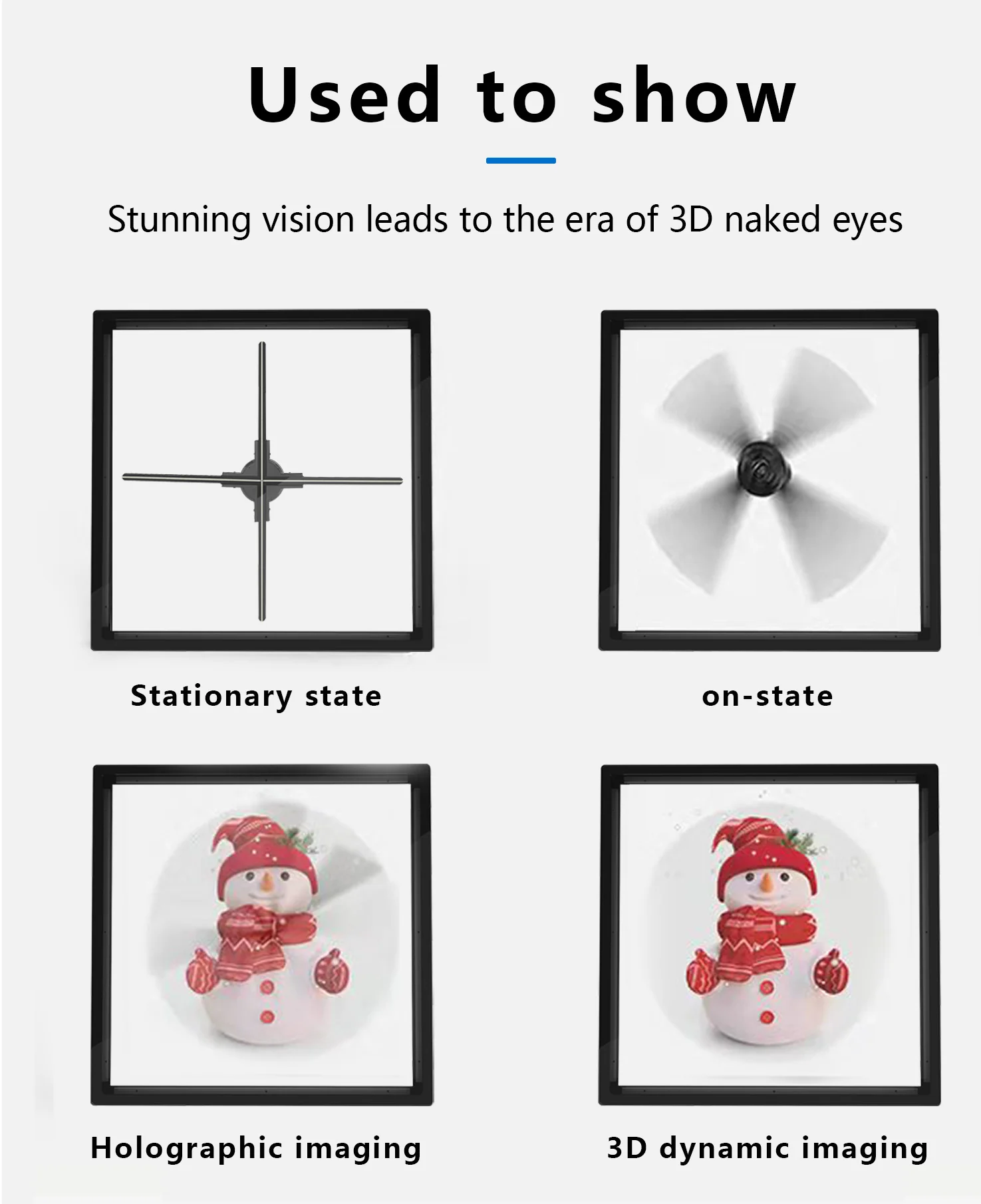 F Series Ceiling Mount with Square Protective Housing | Compatible with F Series ≤80cm 3D Hologram Fans | Enclosed Safety Design - Image 5