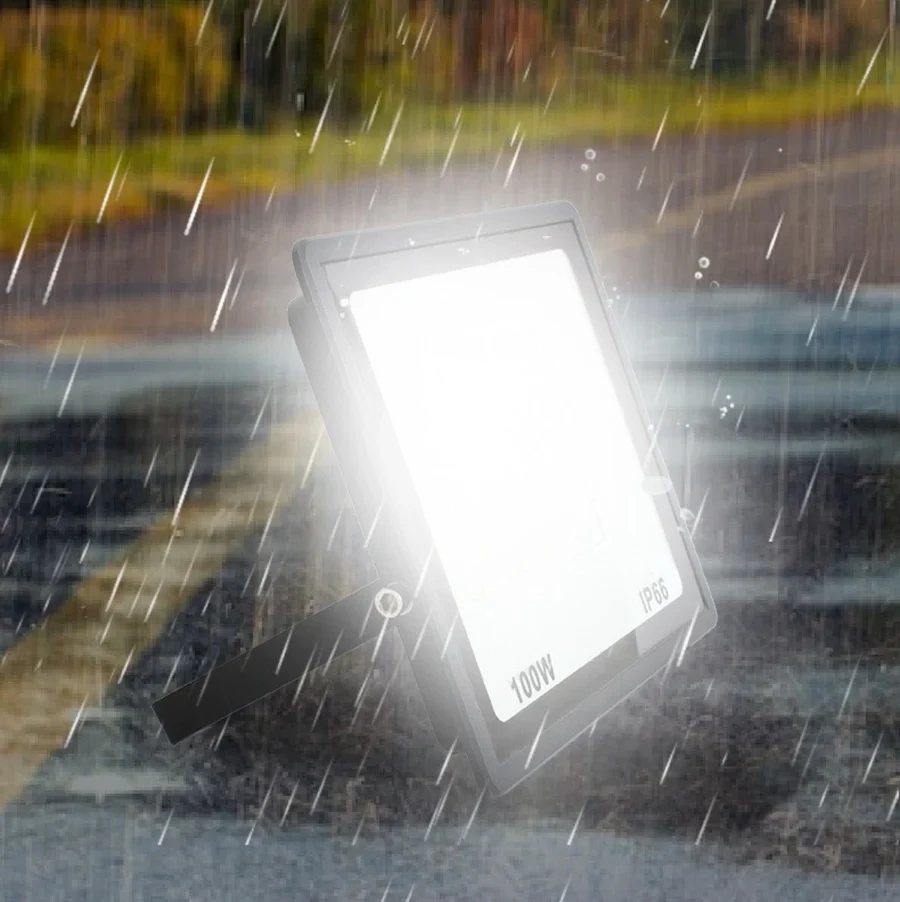 FL-E Series Waterproof LED Flood Light Outdoor – IP66 | 10 - 300W | Warm White/ Cool White | High Brightness SMD2835 Security Floodlight, 90–100LM/W | Aluminum Housing | Black Body | Hardwired Connection (No Plug) | 2 / 10-Pack - Image 11