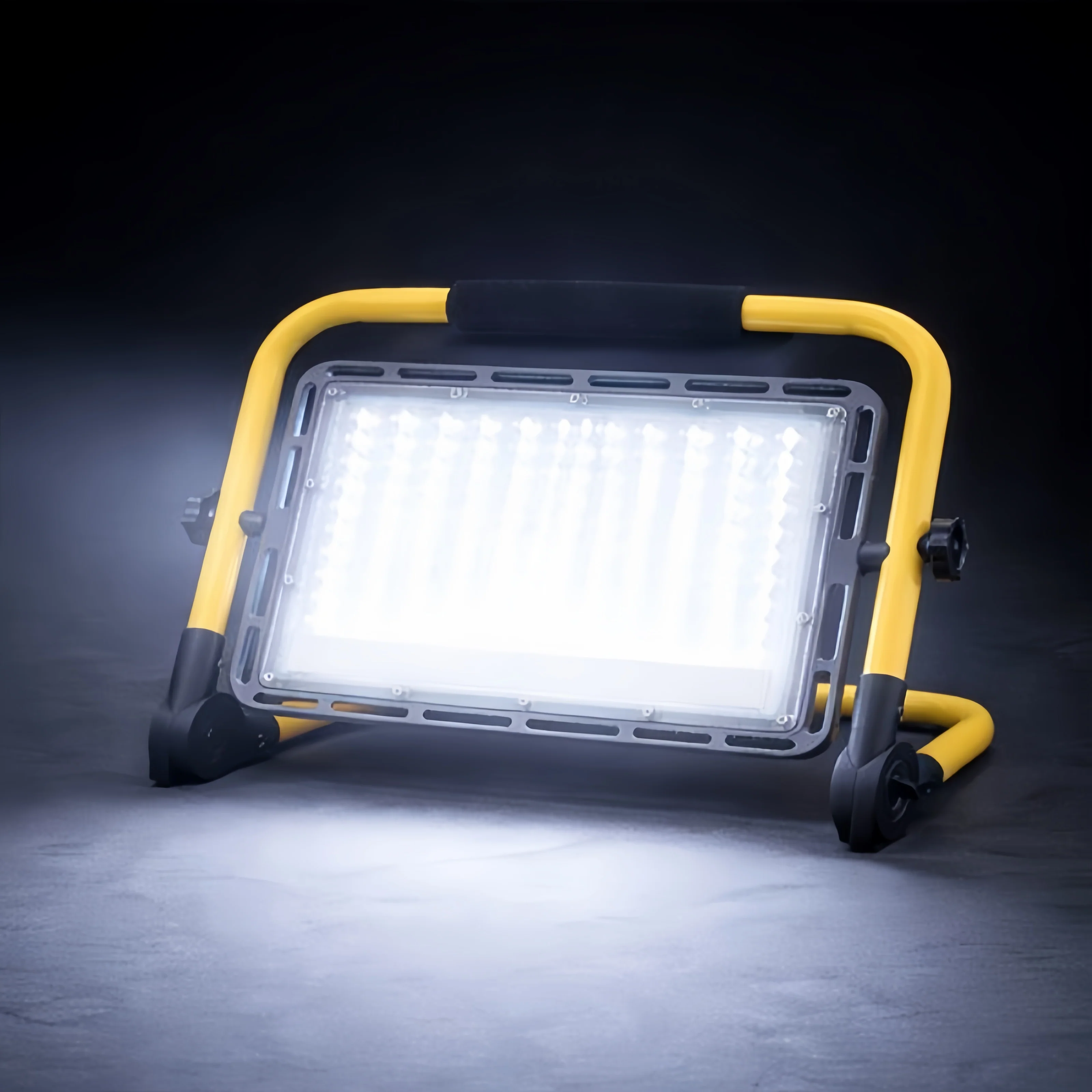 FL-R Series Rechargeable Portable LED Floodlight – 100W / 200W / 300W / 400W | Cool White | IP65 Waterproof Work Light with Lithium Battery & Remote Control for Outdoor, Camping & Emergency Use | Yellow Frame | 2 / 10-Pack - Image 11