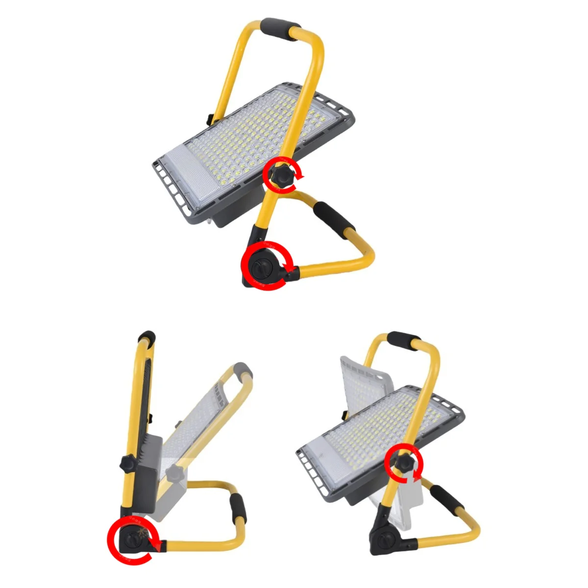 FL-R Series Rechargeable Portable LED Floodlight – 100W / 200W / 300W / 400W | Cool White | IP65 Waterproof Work Light with Lithium Battery & Remote Control for Outdoor, Camping & Emergency Use | Yellow Frame | 2 / 10-Pack - Image 3