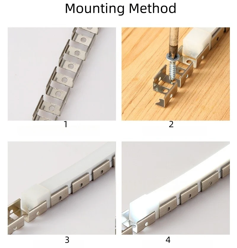 5Meters Flexible Mounting Clip Slot Bendable Frame Mounting Slot for Flexible Silicone Tube Housing for LED Light Strips - Image 18