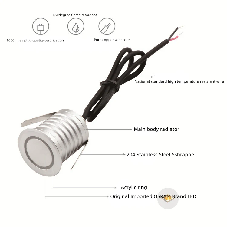 8/10-Pack Low Voltage Halo Ring LED Step Lights – 1W / 3W | 3000K / 4000K / 6000K | DC12–24V | IP67 Waterproof Recessed Wall & Stair Lights - Image 3