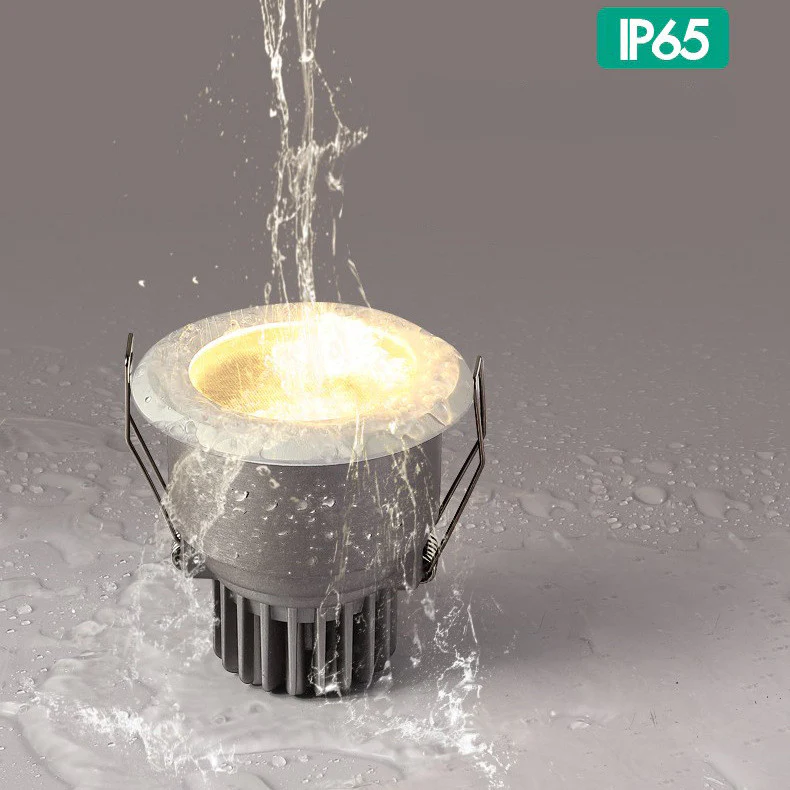 FX-1 Series Waterproof LED Downlight IP65 | 7W / 12W / 15W | CRI>80 | 100–240V | Vapor-Proof Ceiling Light for Shower, Sauna & Outdoor Use | 1 / 4 / 10-Pack | Black Housing | Non-Dimmable - Image 4
