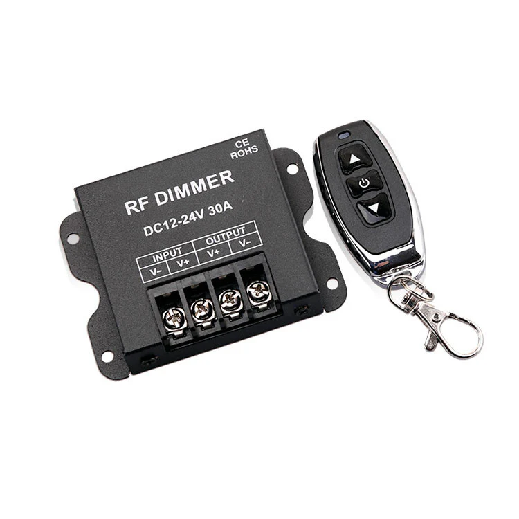 Single Color LED Strip Controller – DC12V-24V 30A | High Power RF Remote LED Dimmer Controller | For 5050/3528 LED Strips - Image 2