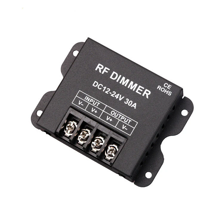 Single Color LED Strip Controller – DC12V-24V 30A | High Power RF Remote LED Dimmer Controller | For 5050/3528 LED Strips - Image 3