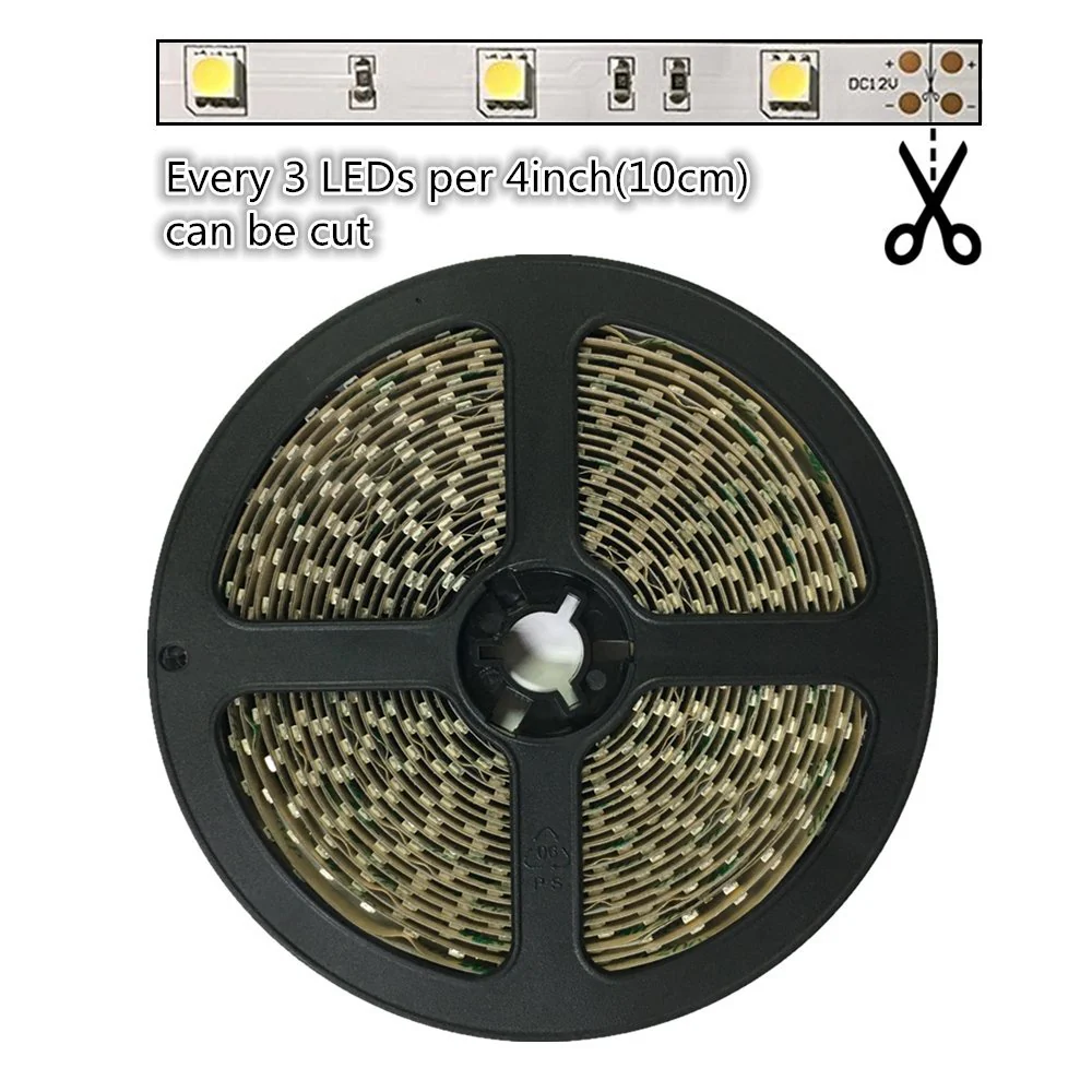 High CRI 90 LED strip, 5Meter Roll SMD5050-150 30 LEDs 450lm Per Meter 12V LED Strip Light,10mm Wide Tape - Image 2