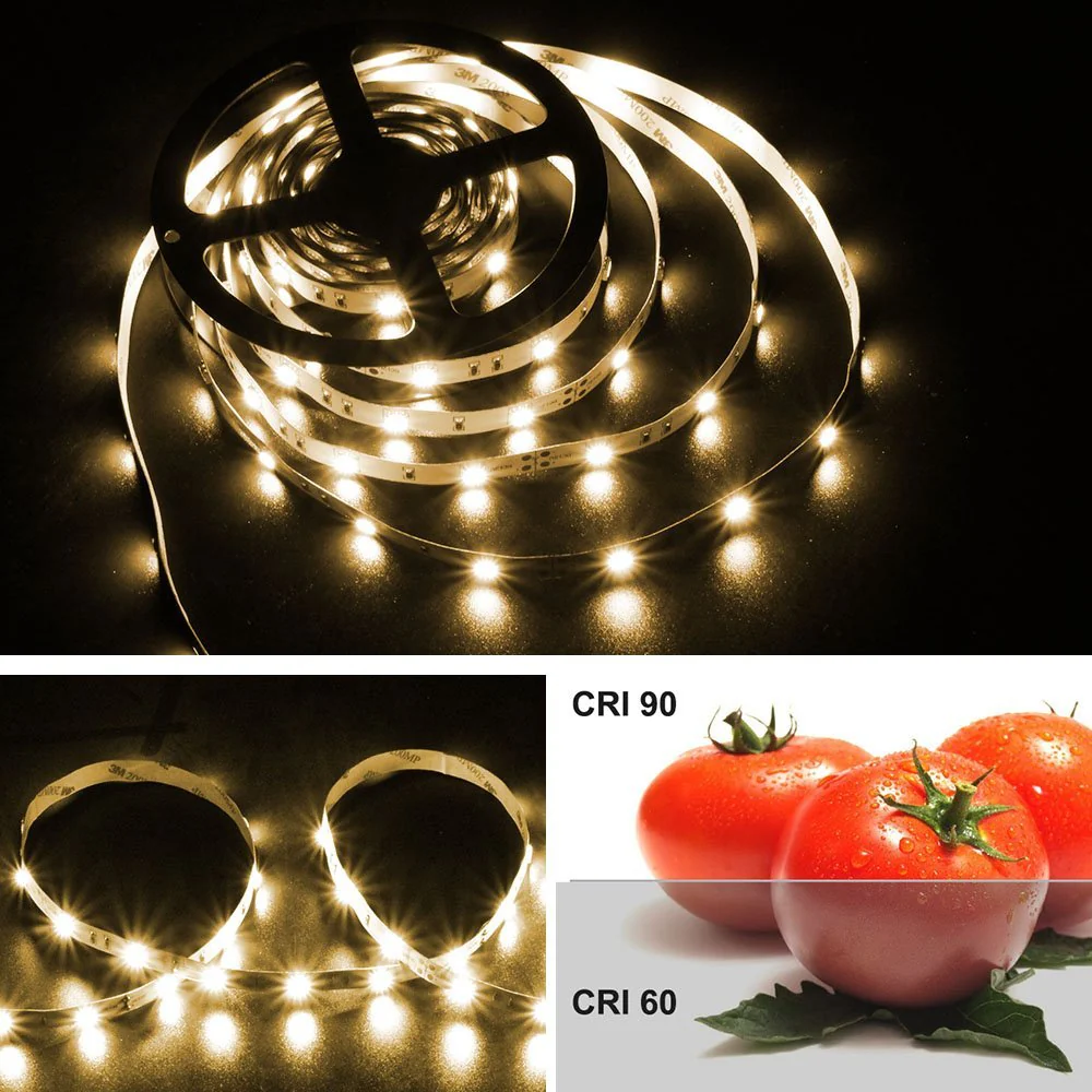 High CRI 90 LED strip, 5Meter Roll SMD5050-150 30 LEDs 450lm Per Meter 12V LED Strip Light,10mm Wide Tape - Image 6