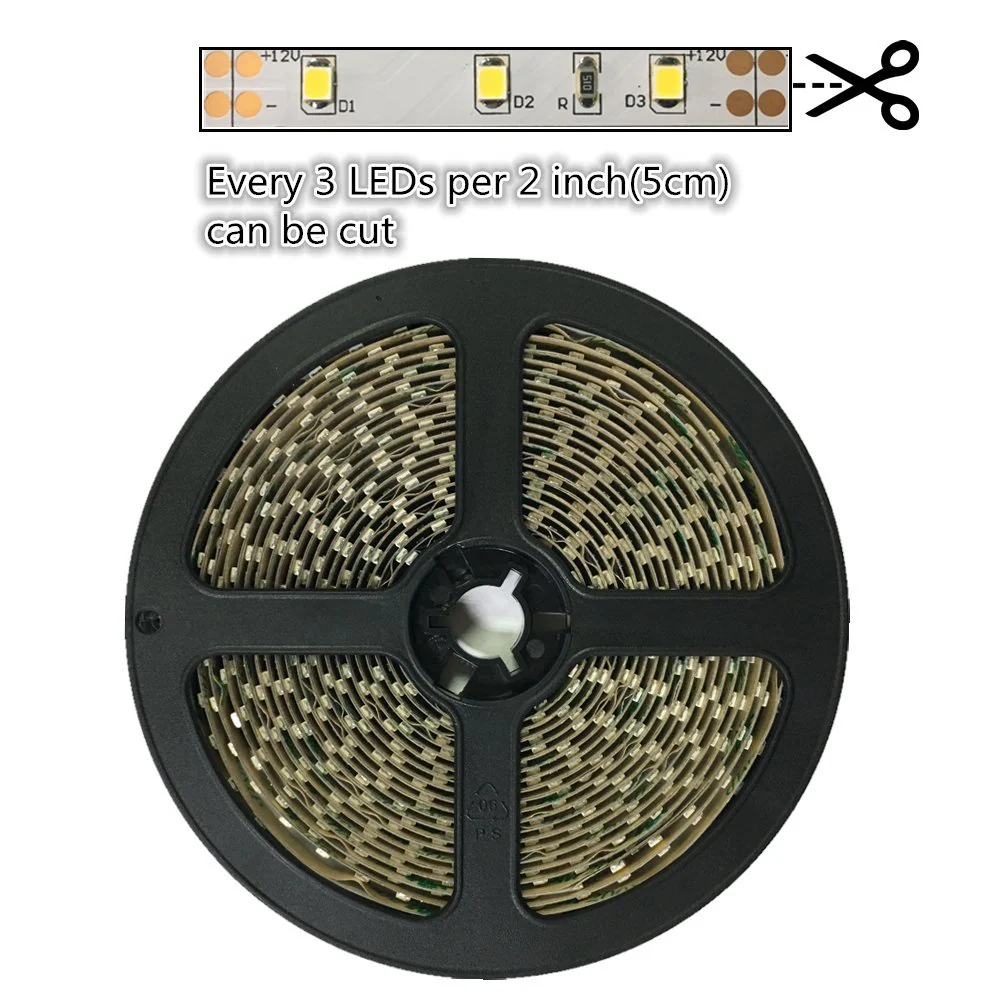 High CRI 90 LED Strips, Flexible 5M LED Strips, SMD2835-300 60 LEDs Per Meter 8mm Wide Tape - Image 3