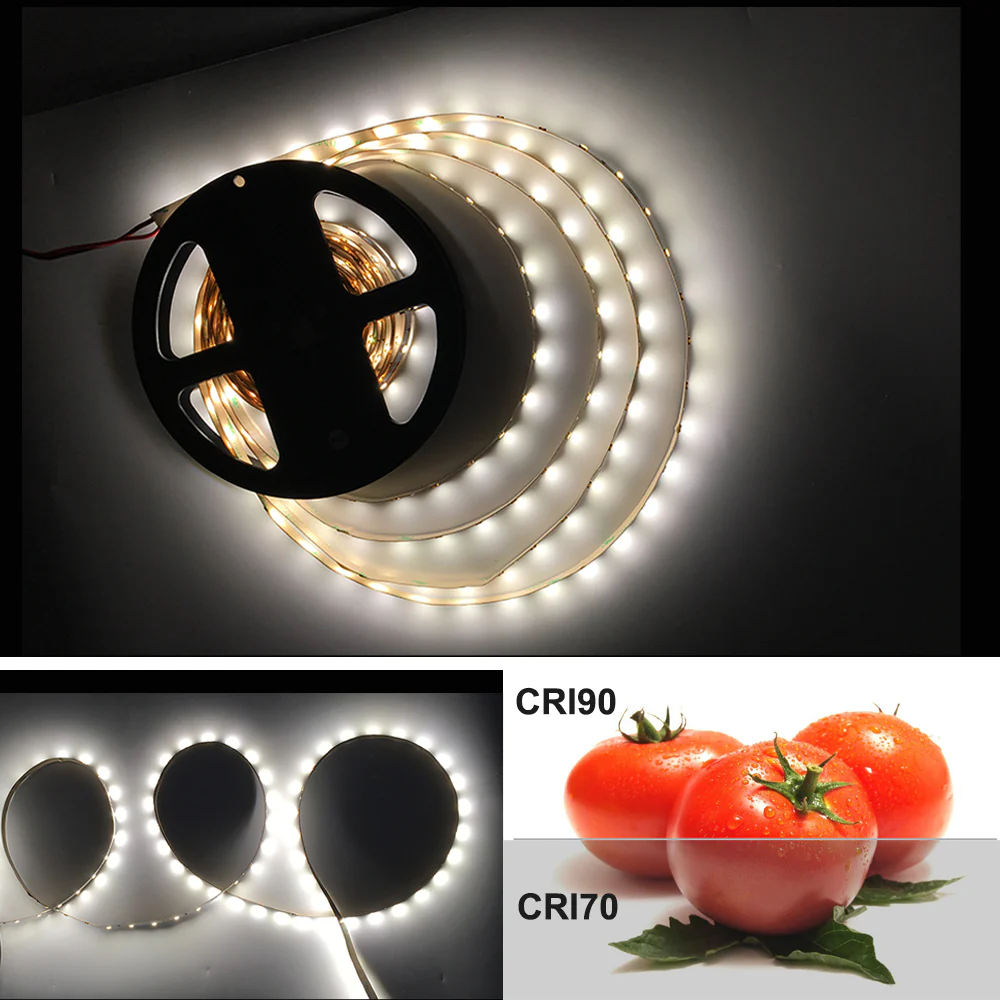 High CRI 90 LED Strips, Flexible 5M LED Strips, SMD2835-300 60 LEDs Per Meter 8mm Wide Tape - Image 4