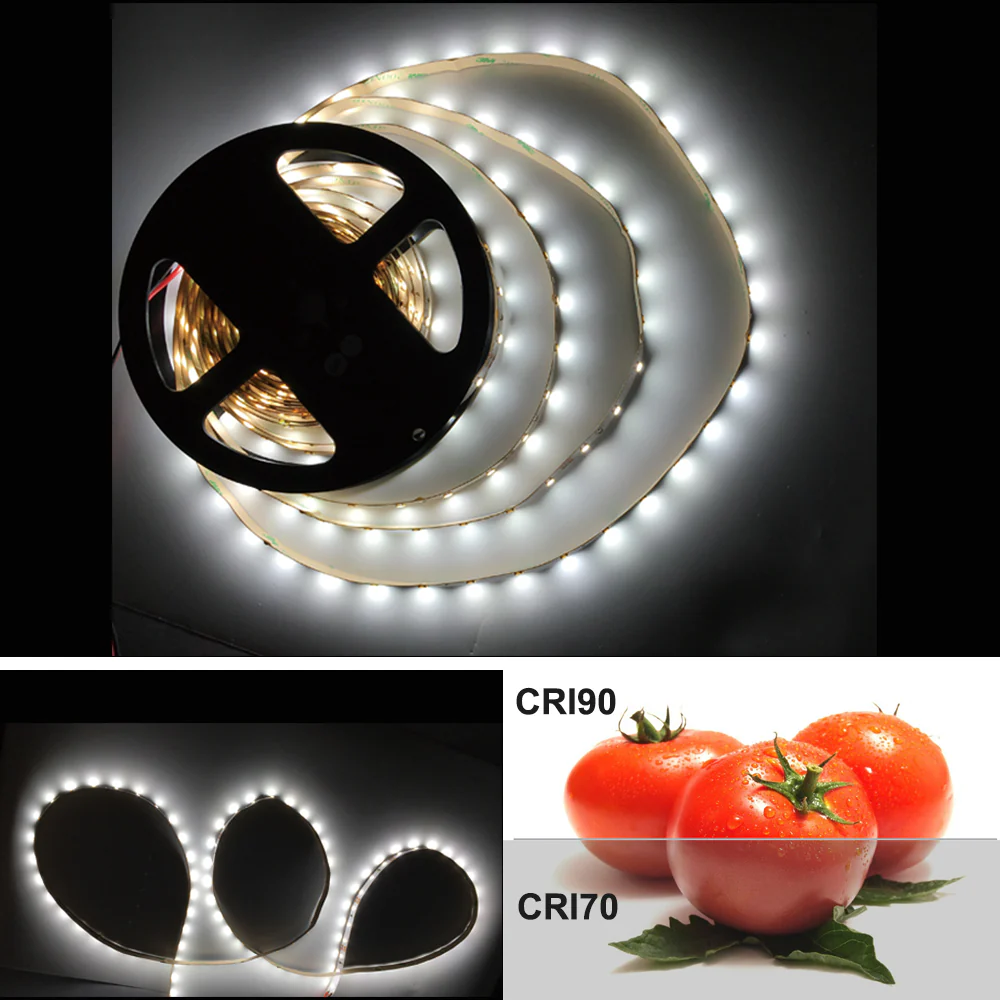 High CRI 90 LED Strips, Flexible 5M LED Strips, SMD2835-300 60 LEDs Per Meter 8mm Wide Tape - Image 5