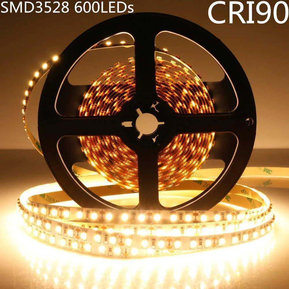 High CRI 90 LED light strips 5Meter (16.4ft) SMD3528-600 120 LEDs 600lm/Mtr Flexible LED Strips - Image 3