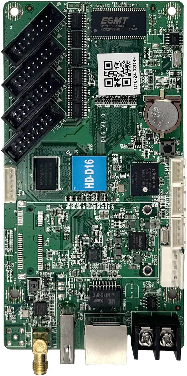 HUIDU HD-D16 LED Card with 4 HUB75E Ports | Digital Signage Player for LED Display Screens | Wi-Fi & LAN Control, 1080p Playback, 65,000 Pixels - Image 3